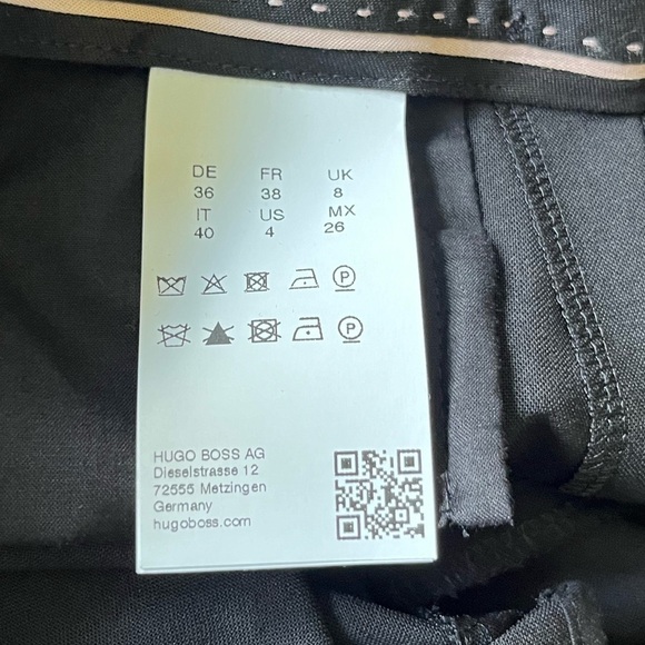 Hugo Boss Black Wool Slim Leg Trousers - Picture 6 of 8